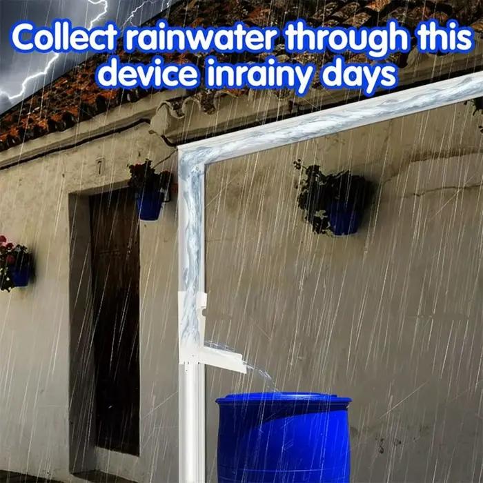 Système de récupération d'eau de pluie écologique en métal avec déviateur