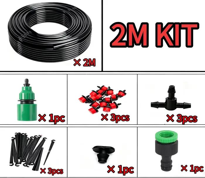 Système d'irrigation goutte-à-goutte portable 2-200M, arrosage automatique avec goutteurs réglables,