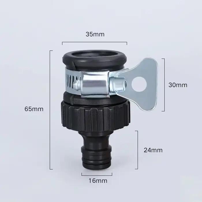 Adaptateur de robinet d'eau universel connecteur d'eau de jardin en plastique robuste pour irrigation jardin lavage voiture deux pièces