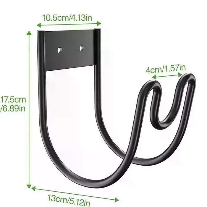 Support mural robuste en métal pour tuyau d'arrosage, organisation efficace et rangement pratique pour le jardin, résistance à la corrosion, choix de couleur pour un design harmonieux
