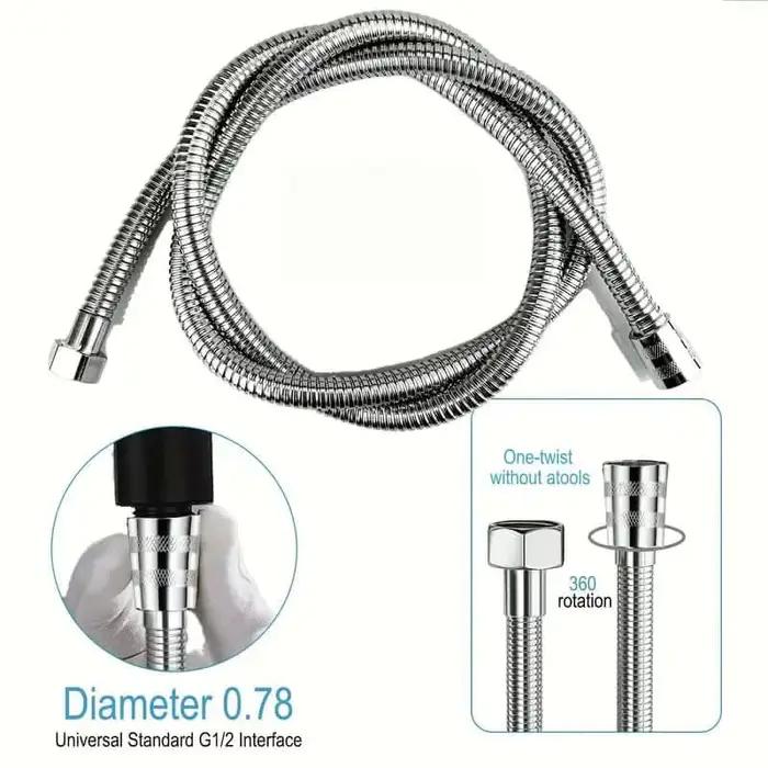 Tuyau de douche, tube de douche en acier inoxydable amélioré