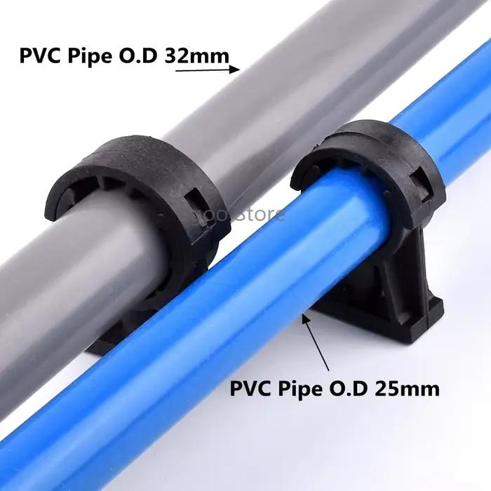 Support de serrage en U simple en plastique, pour Tube de tuyau d'eau, diamètre de 20mm, 25mm, 32mm,