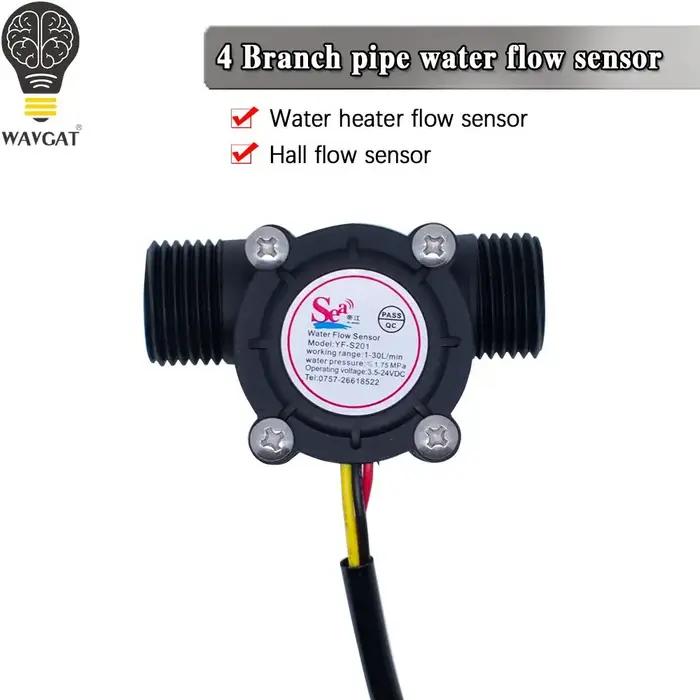 Capteur de débit d'eau, débitmètre, capteur de débit à effet Hall, contrôle de l'eau 1-30L/min