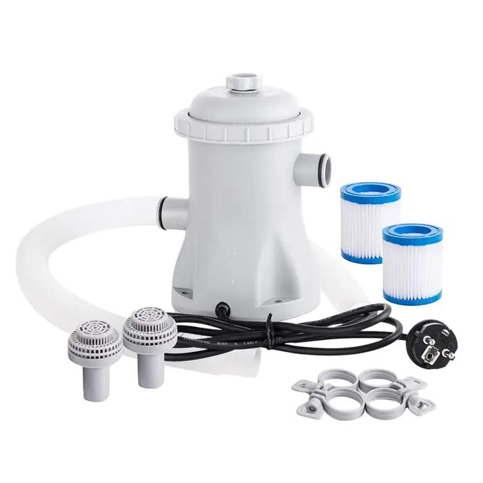 Pompe à eau électrique avec cartouches filtrantes rose et vert armée pour piscine hors sol filtration efficace occasions spéciales