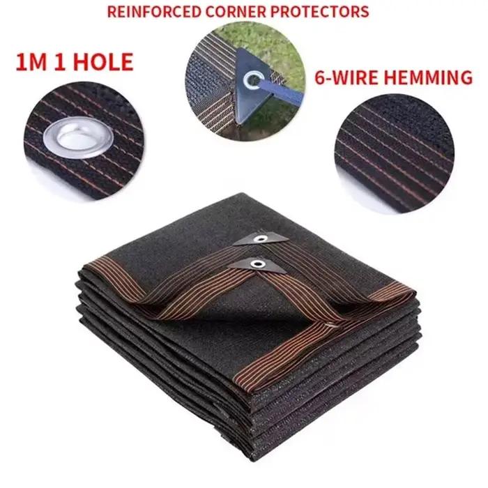 Pare-soleil noir à 12 broches, jardin, balcon, couverture pour plantes, serre extérieure, pare-solei