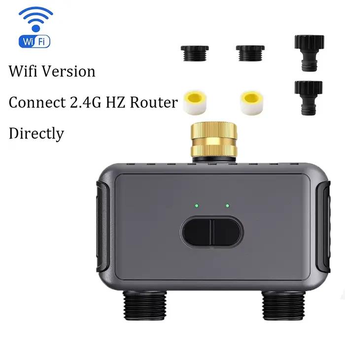 Minuterie d'eau automatique Wifi/Zigbee, avec passerelle, double tuyau, système d'arrosage de jardin