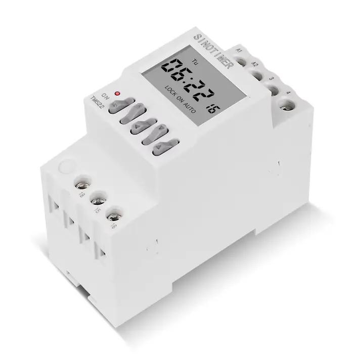 Minuterie Programmable 220V AC à Intervalle de 1 Seconde Relais Numérique LCD Contrôle Électronique Eclairage Horloge Installation Rail DIN Occasions Spéciales