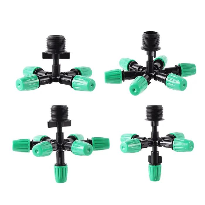 Pulvérisateur de brumisation 4/5/6/7 voies système d'irrigation jardin buse brumisation connecteur fileté 1/2" occaions spéciales refroidissement humidification nettoyage paysagiste