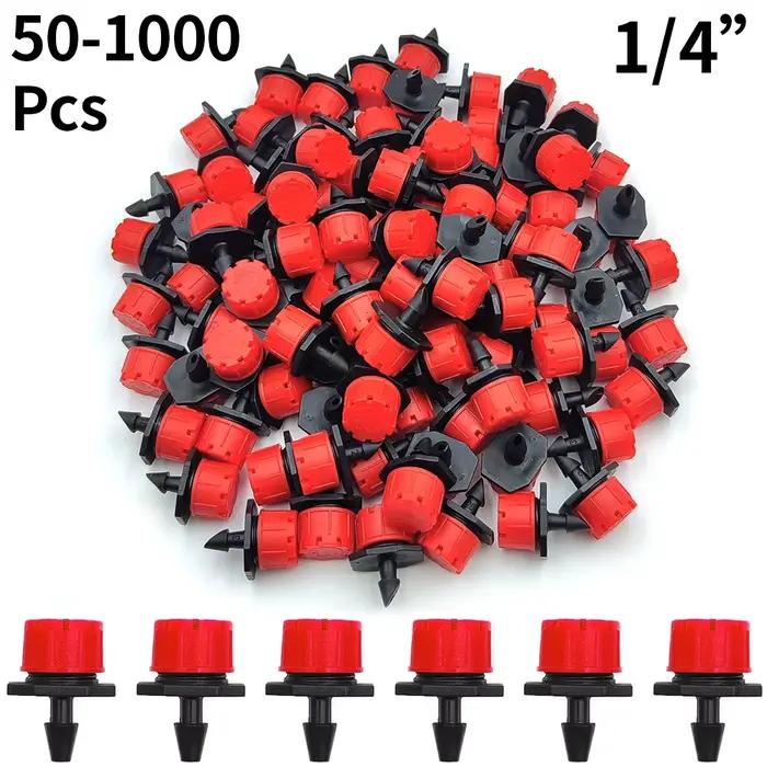 Buse d'irrigation de jardin, 50 à 1000 pièces, 4/7mm, goutteur réglable, émetteur d'arrosage, Micro
