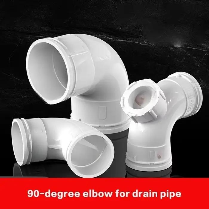 Coude en PVC à 90 degrés 50 75 110 160 200 mm