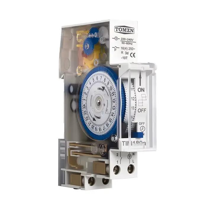 Relais de minuterie programmable 24 heures - 110V/220V 16A avec batterie de secours sur rail DIN pou