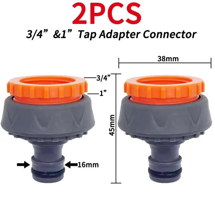 Adaptateurs de robinet de jardin, connecteurs rapides, 1/2 "3/4", séparateurs d'eau d'irrigation gou