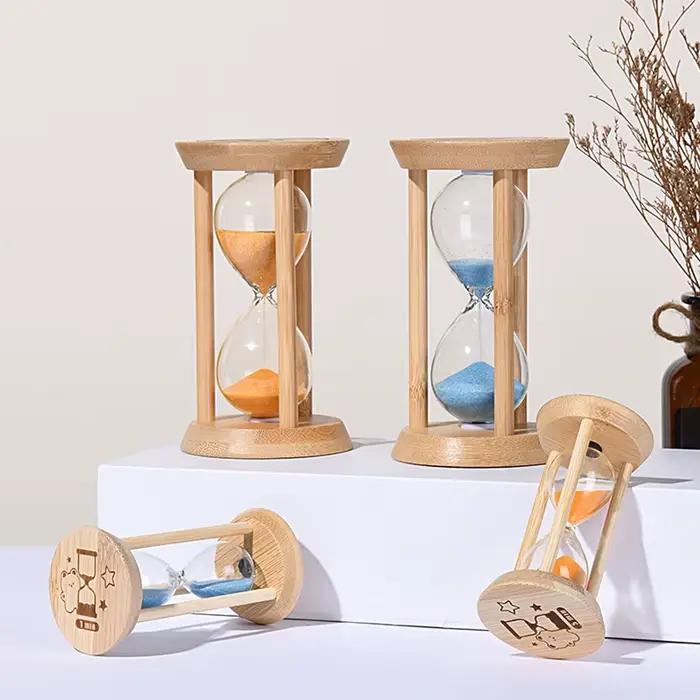 Minuterie sablier en bois pour cuisine, bureau, salon, jouets éducatifs pour enfants, cadeau d'anniversaire, design unique et pratique