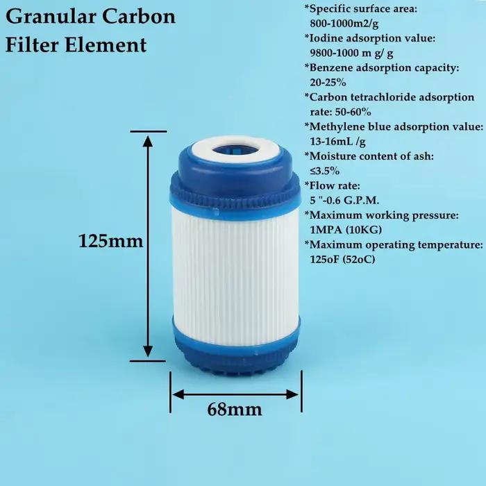 Élément filtrant de 5 pouces, système d'osmose inverse, charbon actif, purificateur d'eau en coton g