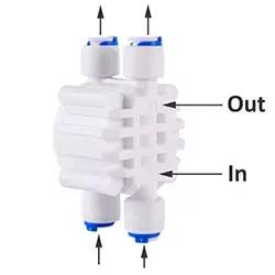 Régulateur de pression de jardin, Tube OD 1/4 "3/8", vanne de contrôle de débit à 2/4 voies, purific