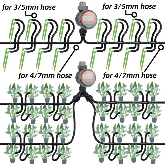 KESLA-Kit d'arrosage automatique de jardin, système d'égouttement coudé, tuyau de 4/7mm à 3/5mm pour