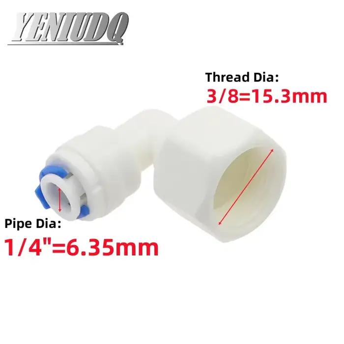 Accessoire d'aquarium coude 90 degrés RO femelle adaptable pour irrigation système d'eau tuyau diamètre 6mm 9.53mm occasions spéciales jardin horticole