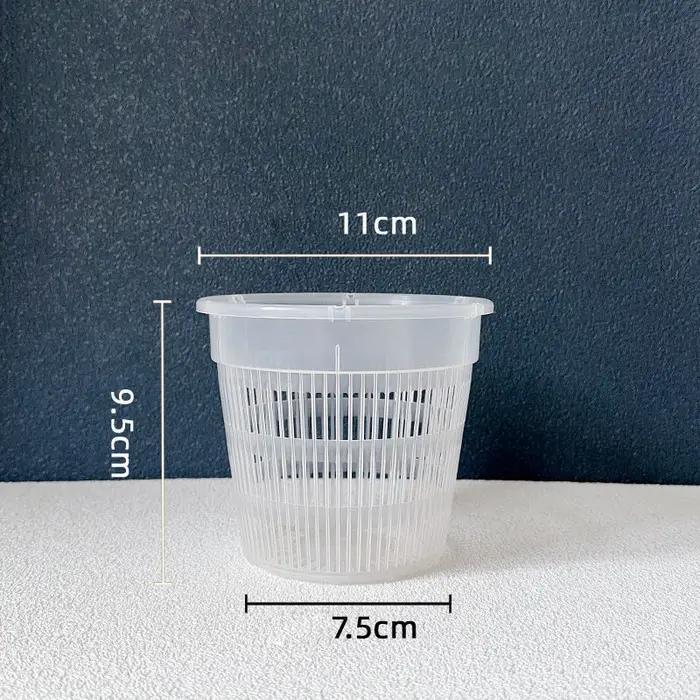 Pot de fleurs en plastique transparent pour fleurs d'orchidées