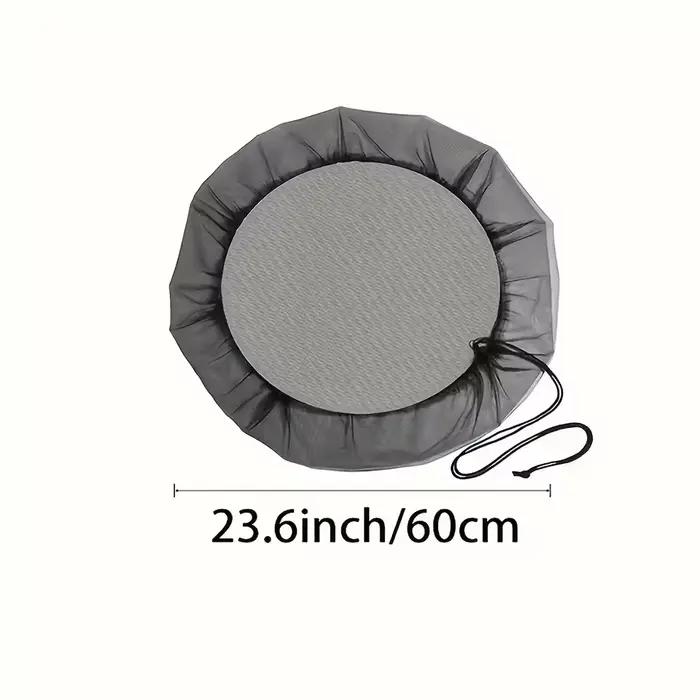 Couverture de réservoir de récupération d'eau de pluie avec filet et cordon de serrage pour barils d