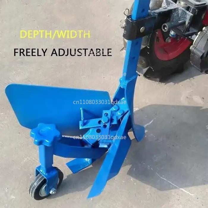 Mini-chauffe-terre micro-tilleur, ouvre-sillons manuel réglable pour travaux agricoles de fertilisat