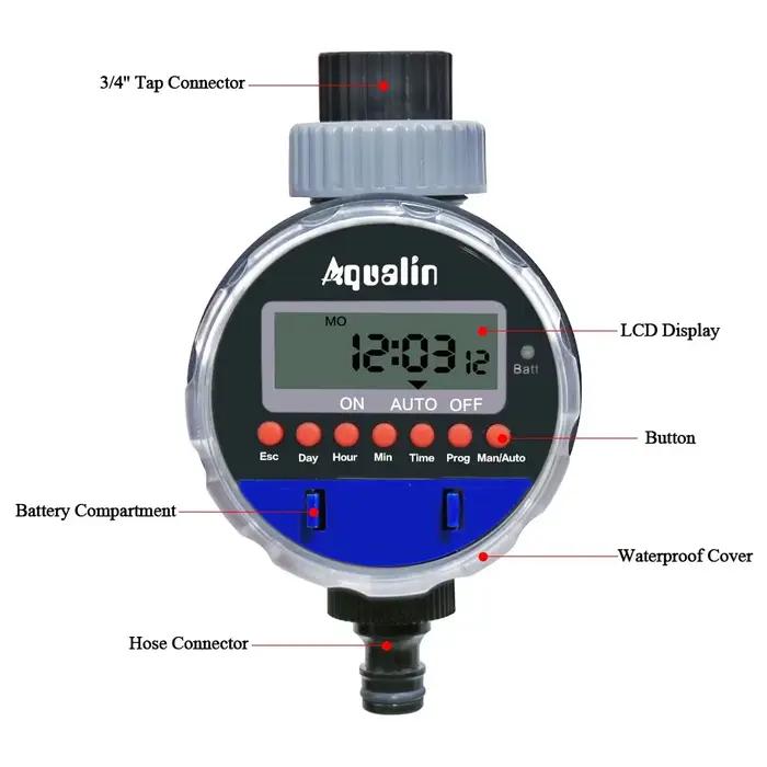 Minuterie d'arrosage électronique avec écran LCD