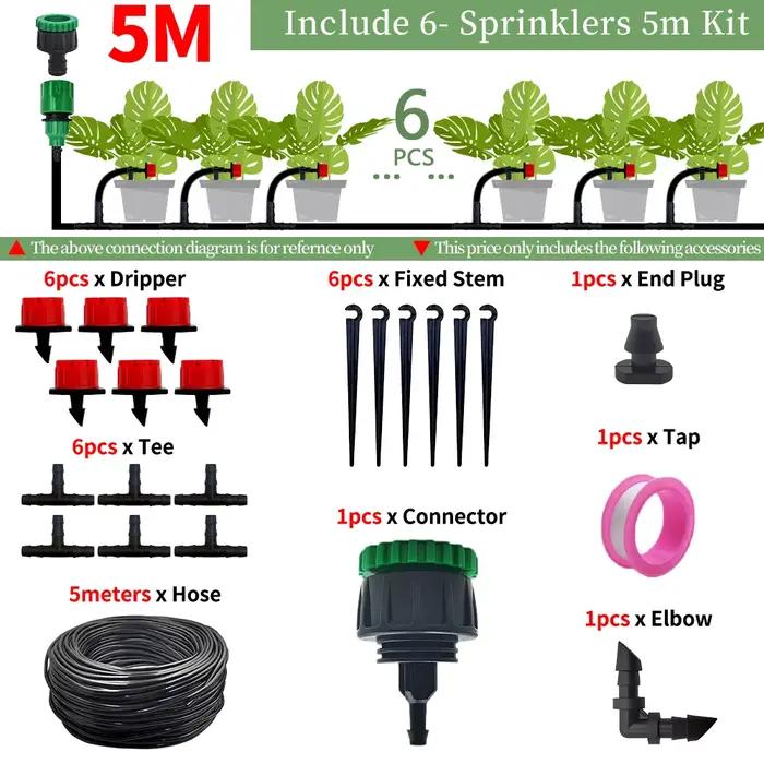 Kit de système d'arrosage automatique pour jardin, d'argile goutte à goutte, buses pour bonsaï, pot,