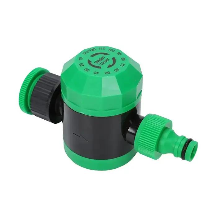 Contrôleur d'arrosage automatique en plastique 120 minutes pour jardiniers, programmateur de débit d'eau sans pile pour arrosage extérieur de jardin, molette réglable robuste pour parterres de fleurs et potagers