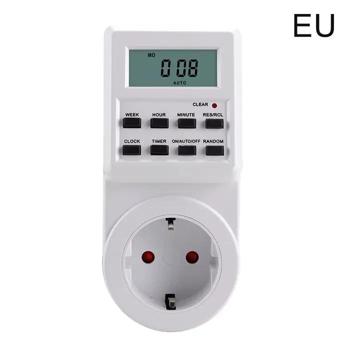 Minuterie numérique électronique, 12/24 heures, prise de synchronisation Programmable, prise EU UK U