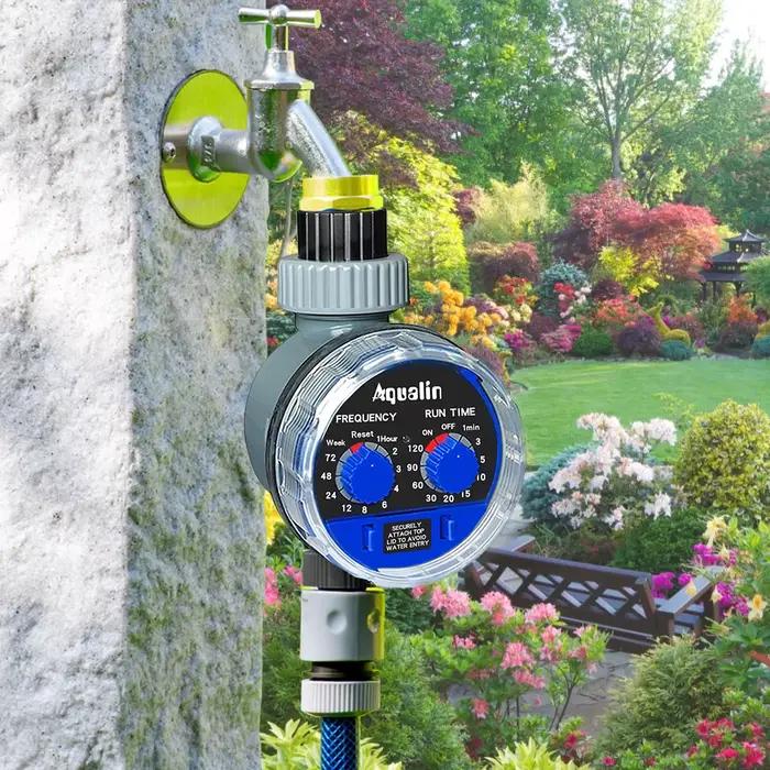 Minuterie d'arrosage Aqualin en plastique analogique pour programmation facile et maintenance facile jardin maison occasions spéciales
