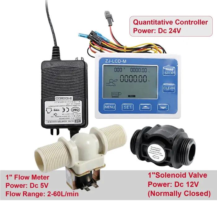 Contrôleur de dosage LCD ZJ-LCD-M pour tube 1 pouce débitmètre 0.1-9999 litres gallons industrie pétrole chimie agroalimentaire affichage numérique