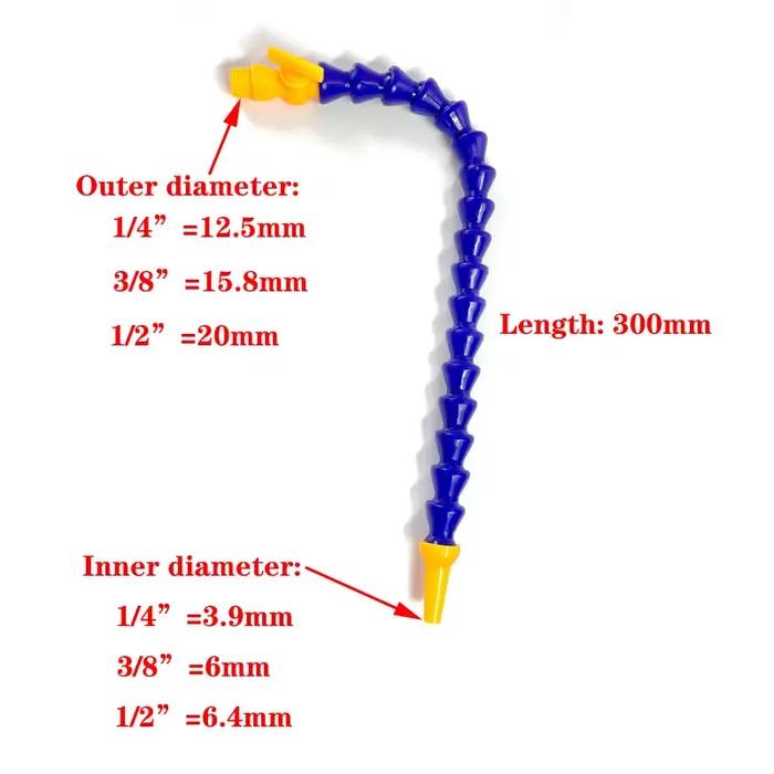 Tube pneumatique 1/4 "3/8" 1/2 "BPS filetage mâle en plastique Flexible eau huile liquide de refroid