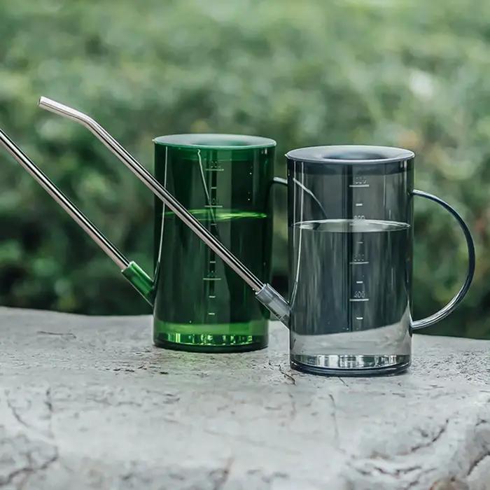 Arrosoir d'intérieur 1L en plastique transparent à long bec pour plantes en pot