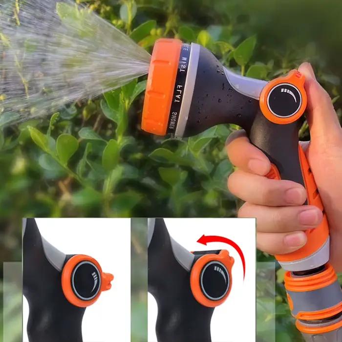 Pistolet d'arrosage multifonction 10 modes de pulvérisation pour jardinage nettoyage voiture haute pression buse plastique ABS de haute qualité pour entretien facile et durable occasions spéciales