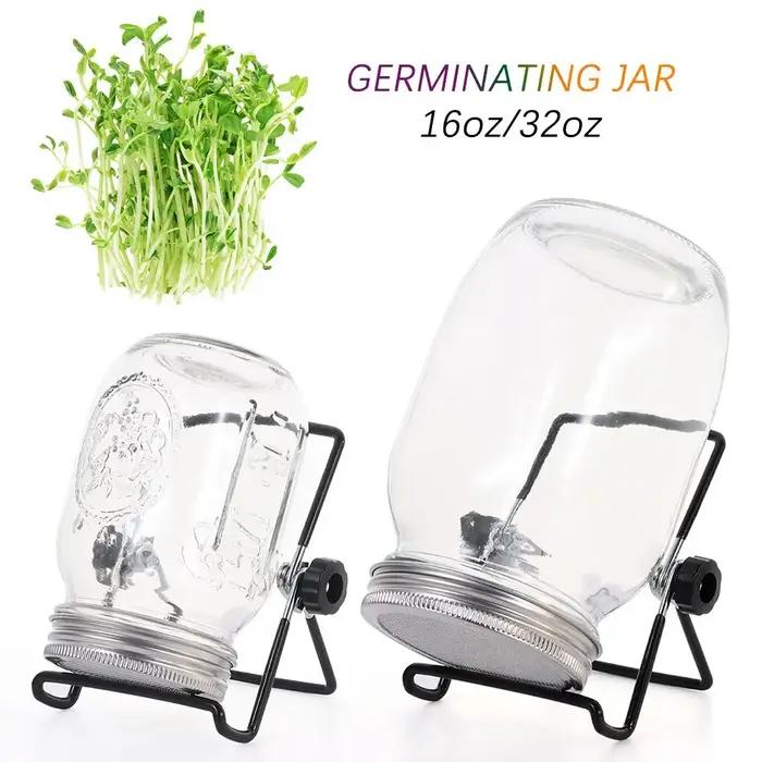Pots de germination avec écran, kit de germes de légumes, kit Lauren, pot maçon à large bouche, kit