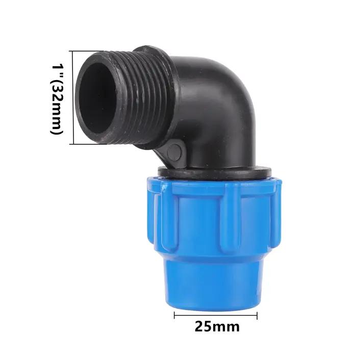 Connecteur de réduction en coude pour tuyau PE pour jardin irrigation en plastique résistant aux hautes pressions et aux conditions météorologiques variées occasions de jardinage et de culture