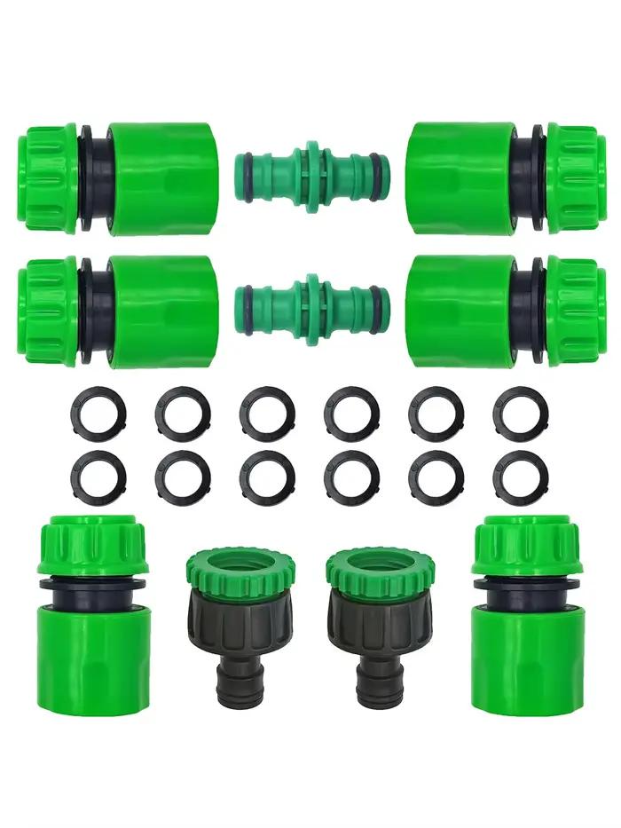 Tuyau d'arrosage de jardin, connecteur rapide ABS, extrémité de 1/2 pouces, Double raccord de tuyau