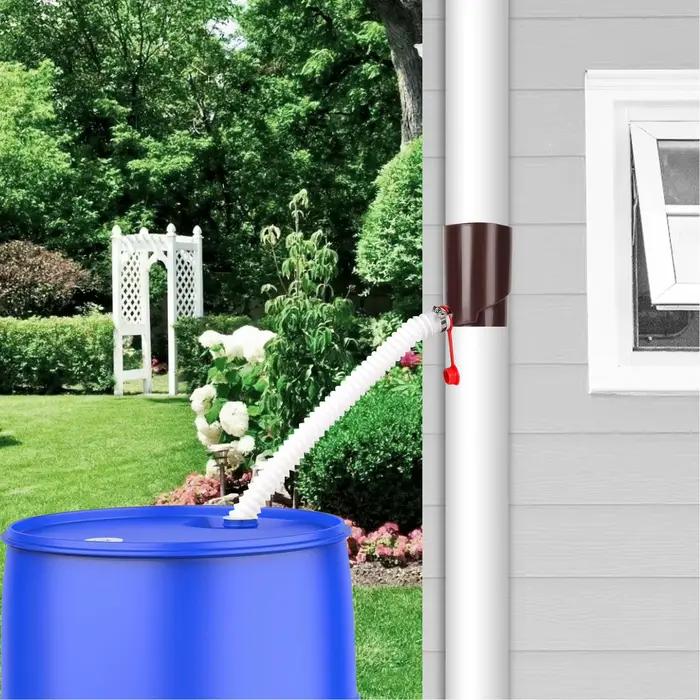 Système de collecte d'eau de pluie, installation facile, déviateur d'eau de pluie polyvalent et efficace, professionnel, réutilisable pour l'irrigation