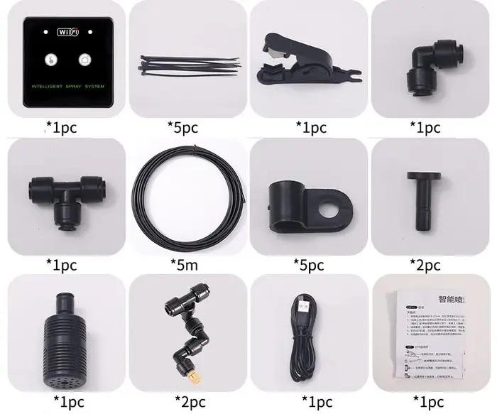 Kit de système de pulvérisation de forêt tropicale WiFi