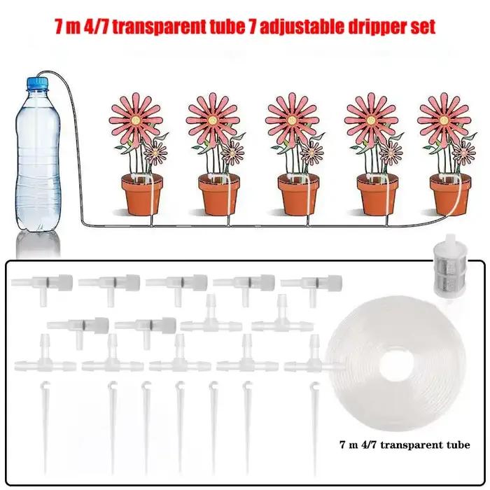 Kit d'irrigation goutte à goutte pour jardin avec vanne de régulation