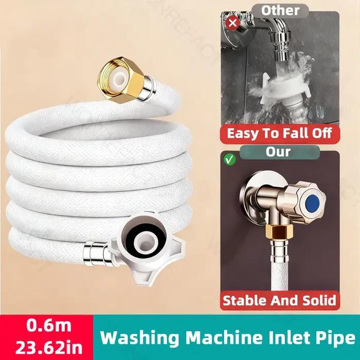 Tuyau d'entrée de Machine à laver automatique, tuyau étendu universel antidéflagrant, tête filetée antidérapante, tuyau d'alimentation en eau étendue