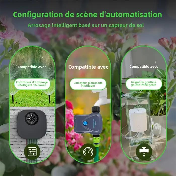 Haozee Tuya Smart WiFi Capteur d'Humidité du Sol Intelligent IP66 Étanche Moniteur de Température et d'Humidité en Temps Réel Automatisation de Jardin Pour Jardins Familiaux et Amateurs de Jardinage Occasions Spéciales