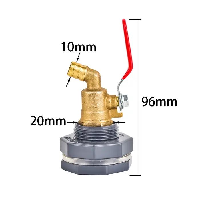 Adaptateur de robinet en laiton pour réservoir IBC connecteur d'eau de jardin filetage S60X6 tuyau d'arrosage de 10mm irrigation jardin fermes station d'épuration réservoirs de 1000 litres occasions spéciales