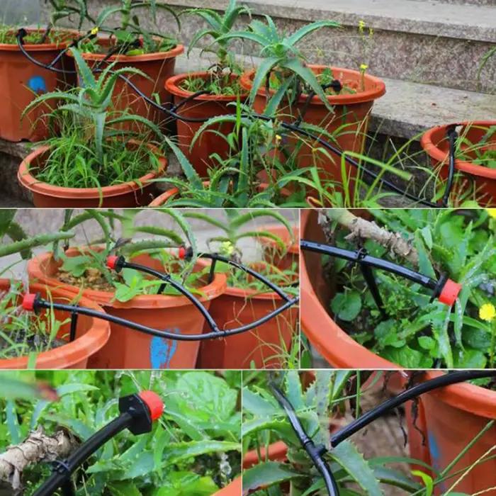 Kit d'arrosage de jardin avec goutteurs réglables pour l'irrigation par atomisation et brumisation, idéal pour jardin, serres, fermes, plantes en pots, arrosage et humidification