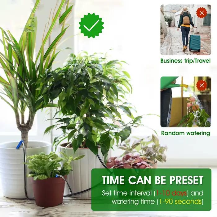 Kit d'irrigation solaire automatique avec modes de synchronisation imperméable et durable pour plantes occasions spéciales