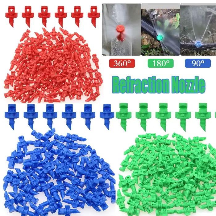 Émetteurs d'irrigation goutte à goutte 90/180/360° pour jardin, pelouse, serre, hangar de légumes, aménagement paysager, parterres de fleurs occassions spéciales