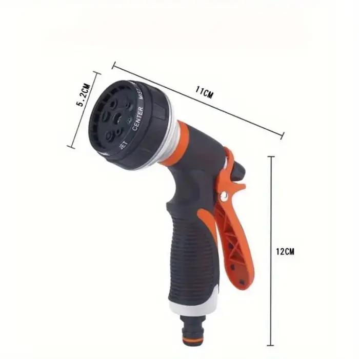 Buse de tuyau d'arrosage en ABS avec adhésif TPR pour arrosage de jardin et lavage de voiture, multi-fonctionnelle et résistante à la corrosion