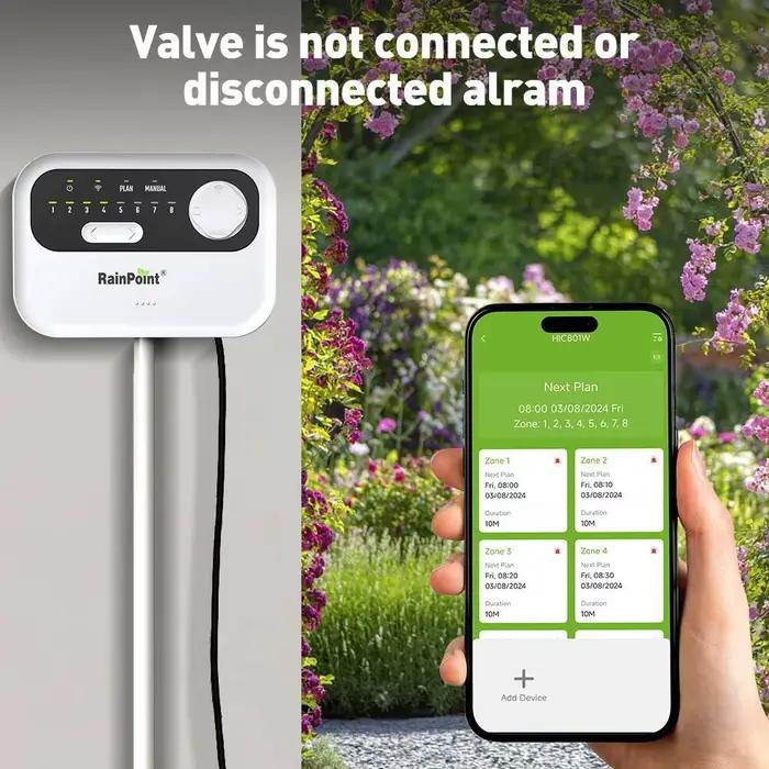 RAINPOINT WiFi intelligent 8 zones contrôleur d'arrosage système