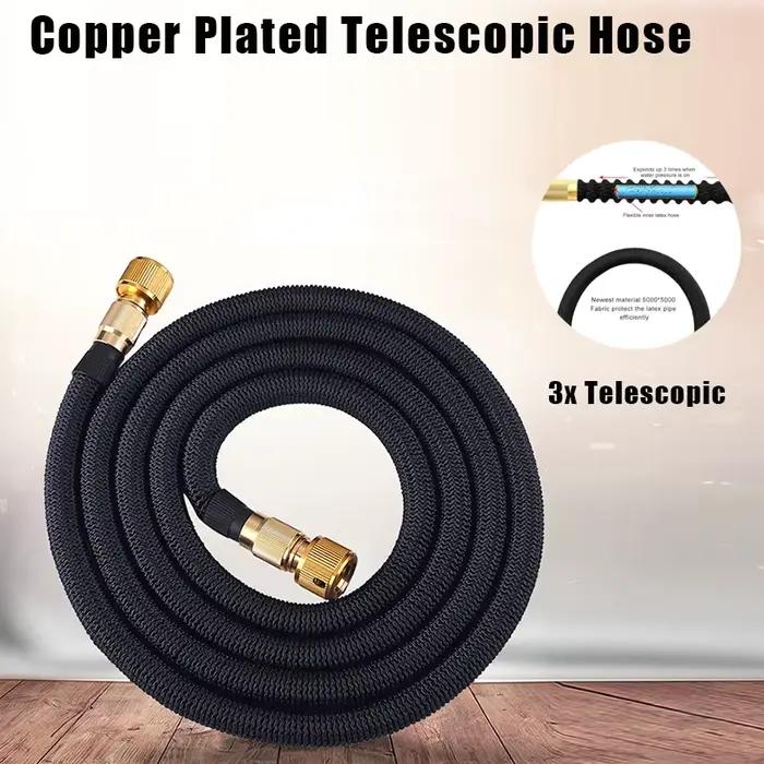Tuyau d'arrosage extensible-noyau en latex à 4 couches de résistance supérieure robuste-connecteurs en laiton extra