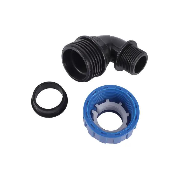Connecteur rapide de Tube PE 20/25/32mm à 1/2 "3/4" 1 ", séparateur d'eau en t coudé mâle, coupleur