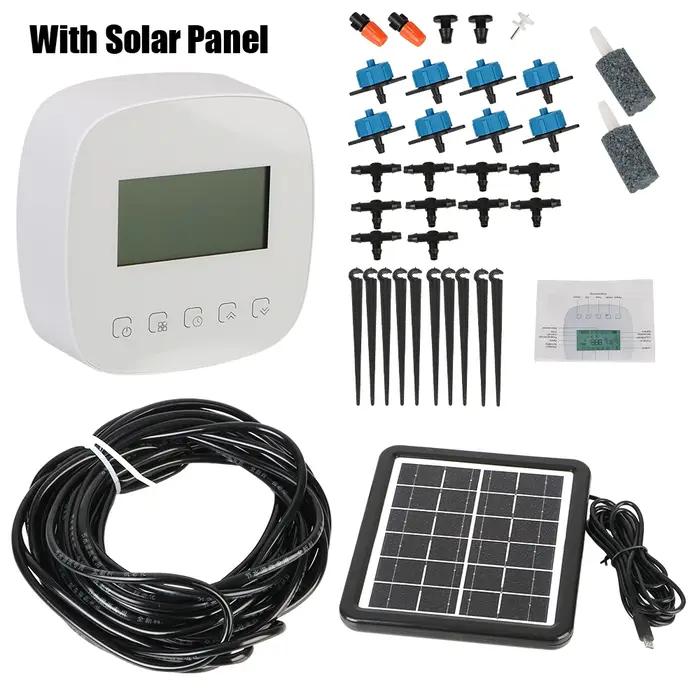 Contrôleur d'irrigation WiFi Tuya minuterie d'arrosage numérique avec panneau solaire automatique programmable pour jardin professionnel et particulier